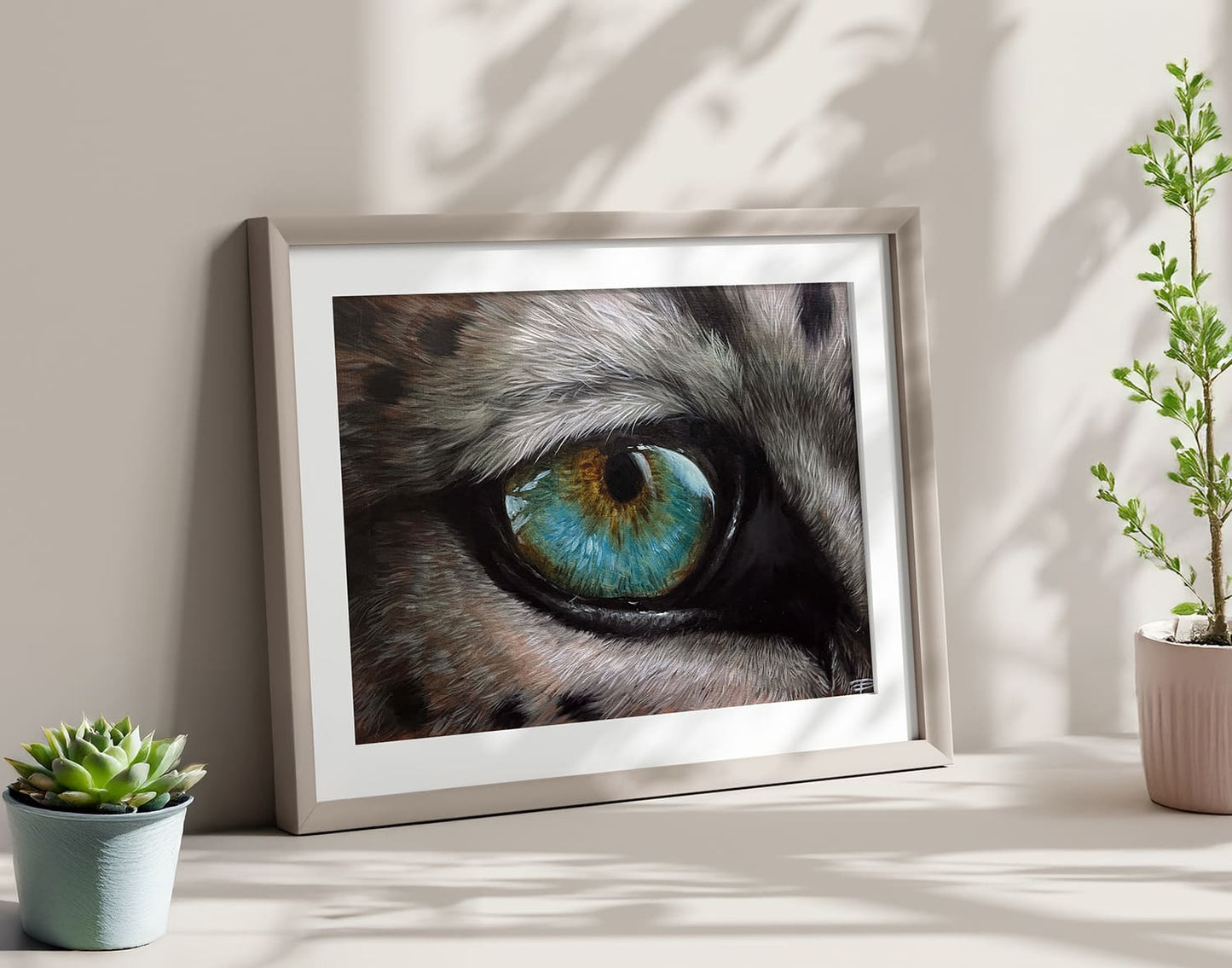 Snow Leopard Eye - Original Oil Painting