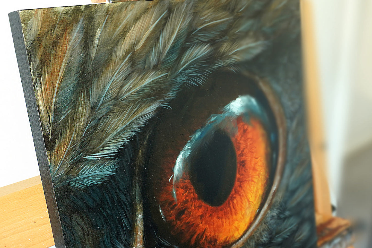 Golden Eagle Eye - Original Oil Painting