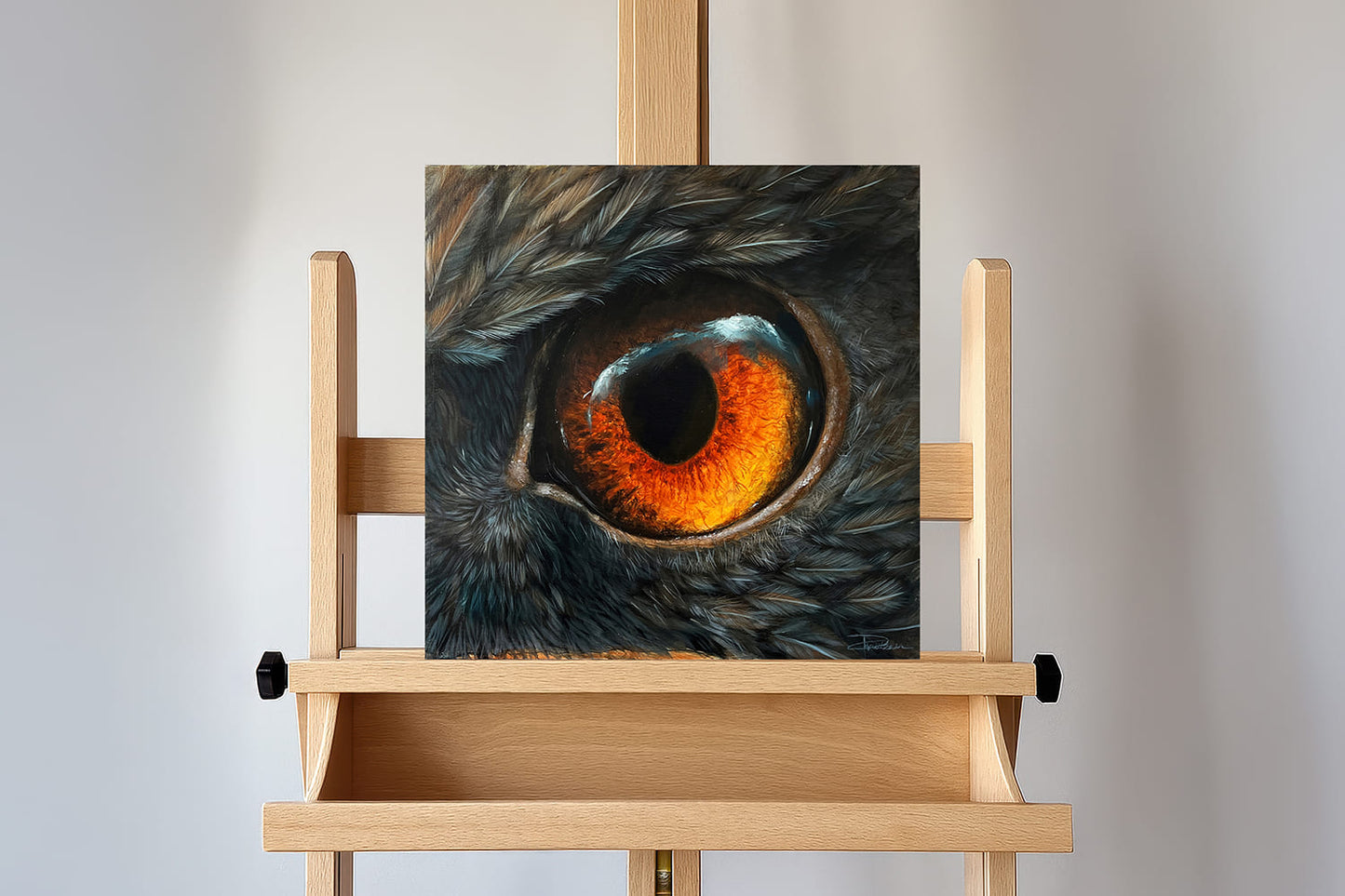 Golden Eagle Eye - Original Oil Painting