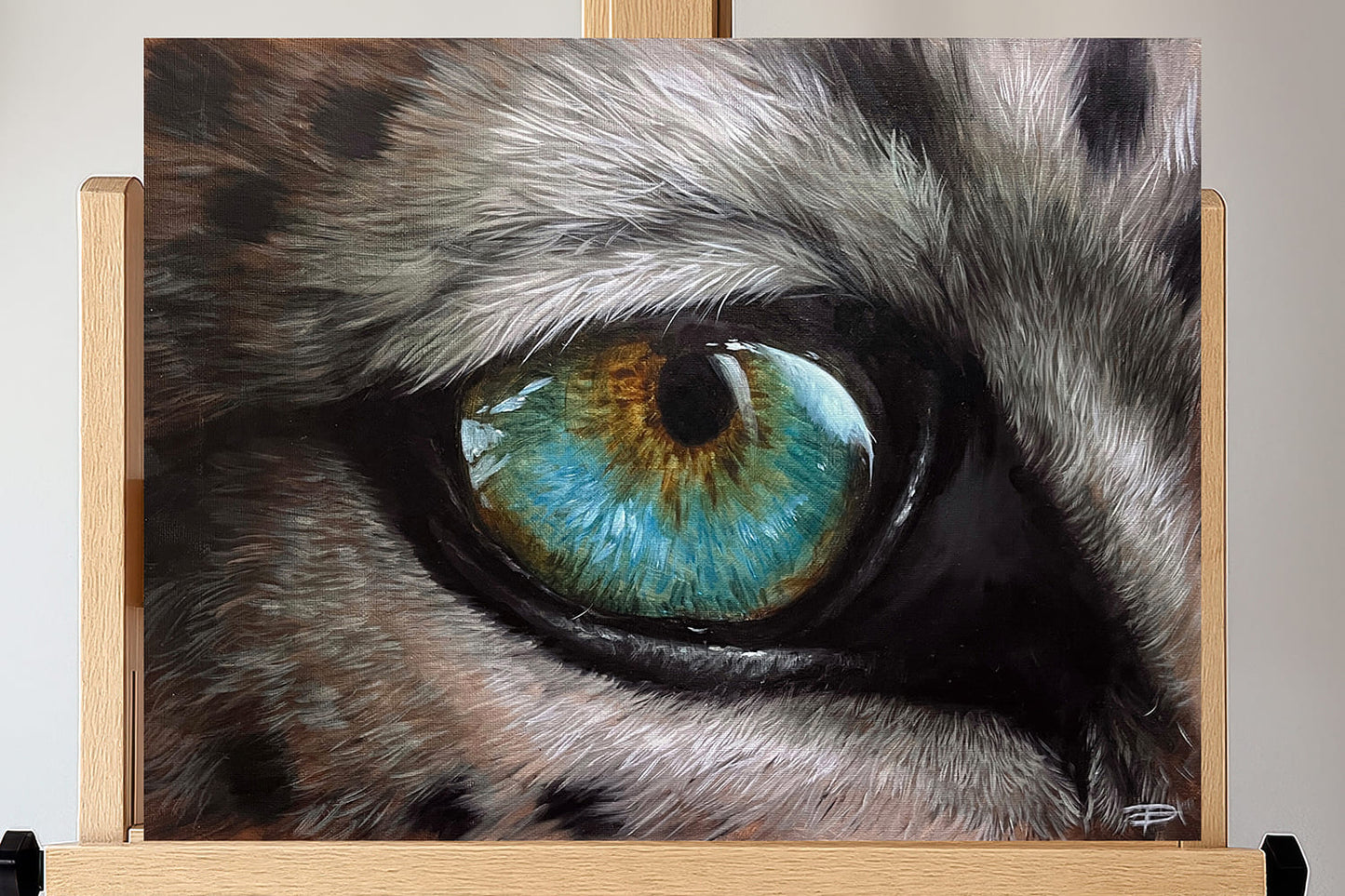 Snow Leopard Eye - Original Oil Painting