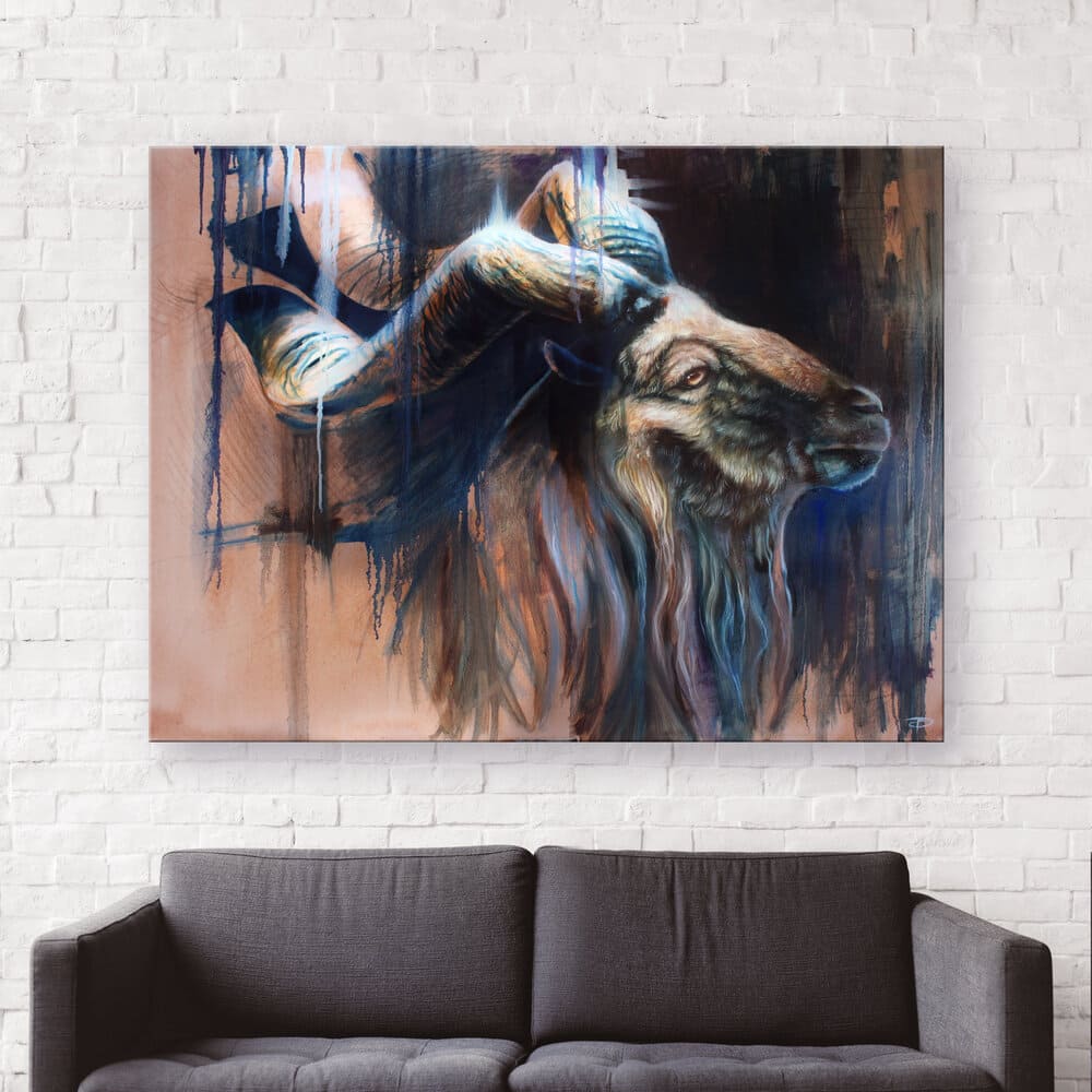 "Slant and Spirals" - Original Oil Painting