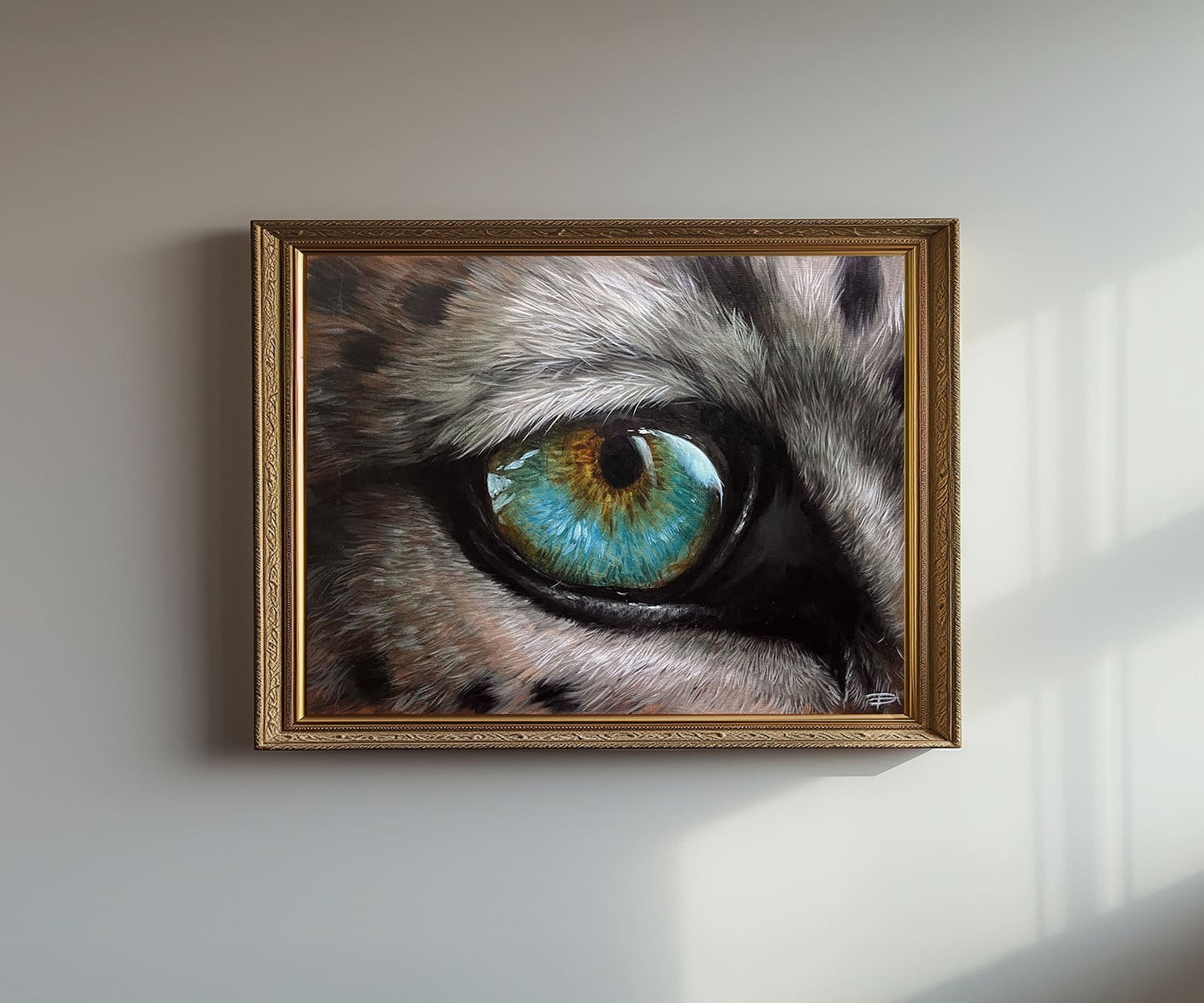 Snow Leopard Eye  - Original Oil Painting
