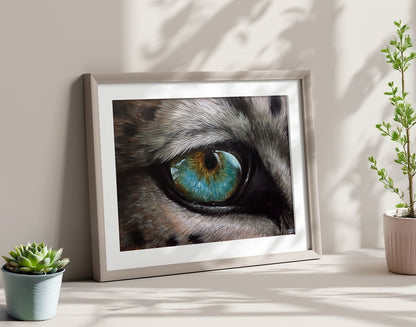 Snow Leopard Eye  - Original Oil Painting