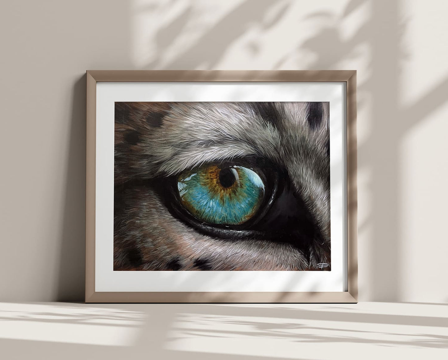 Snow Leopard Eye  - Original Oil Painting