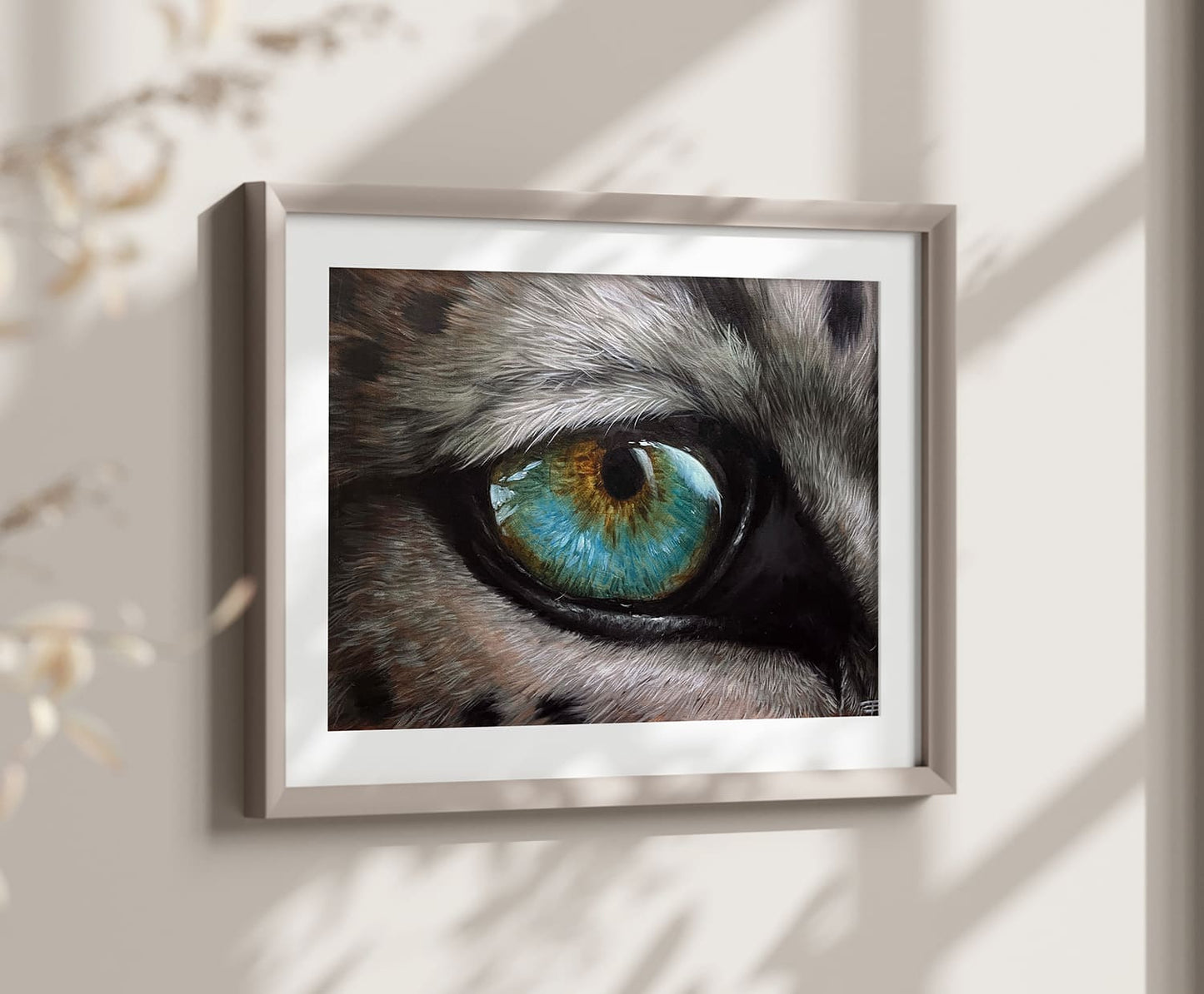 Snow Leopard Eye  - Original Oil Painting