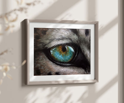 Snow Leopard Eye  - Original Oil Painting
