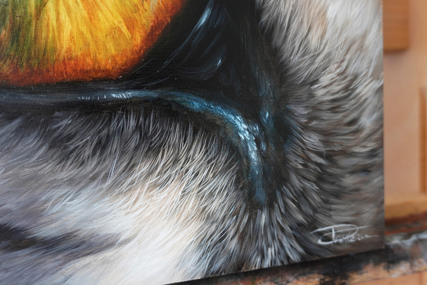 White Tiger Eye  - Original Oil Painting