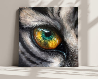 White Tiger Eye  - Original Oil Painting