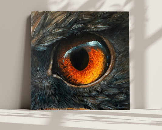 Golden Eagle Eye  - Original Oil Painting