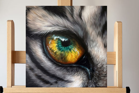 White Tiger Eye  - Original Oil Painting